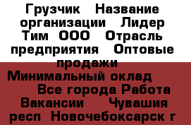 Грузчик › Название организации ­ Лидер Тим, ООО › Отрасль предприятия ­ Оптовые продажи › Минимальный оклад ­ 15 000 - Все города Работа » Вакансии   . Чувашия респ.,Новочебоксарск г.